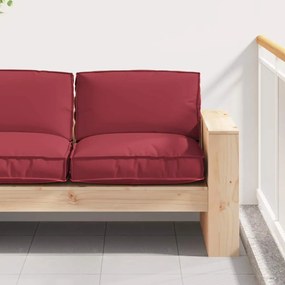 vidaXL Almofada de palete para assento Vinho Vermelho 80 x 80 x 12 cm