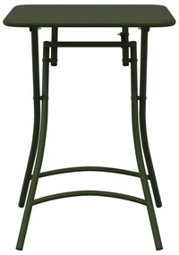 Mesa de Jardim Dobrável vidaXL Verde Escuro 55x55x73 cm Aço