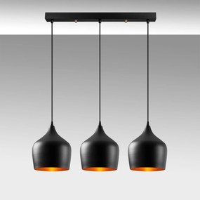 Candeeiro de Teto Dodo – Preto – 72 x 22 cm