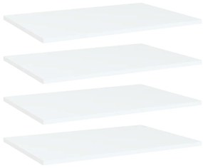 vidaXL Prateleiras para estante 4 pcs derivados de madeira branco
