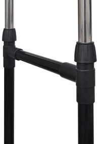 Cabides para roupas ajustáveis com 2 varões 2 pcs