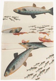 Corredor de mesa em linho Sea Fish