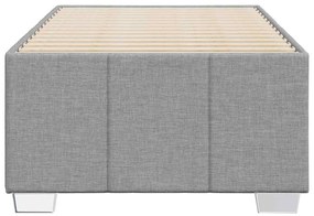Estrutura de cama sem colchão 100x200 cm tecido cinzento-claro