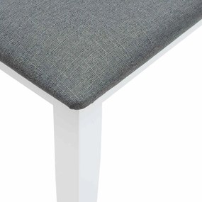 Banco 90 cm madeira seringueira maciça branco
