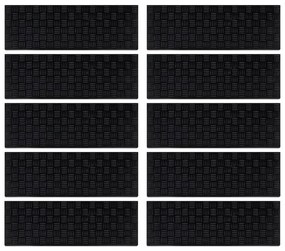 Tapetes para degraus de escada 10 pcs 25x75 cm borracha