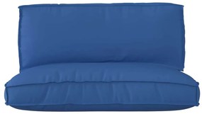 Conjunto de Almofadas de Palete 2 Peças Azul Royal Tecido Oxford