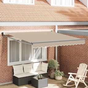 Toldo Retrátil Manual vidaXL Bege 350x250 cm