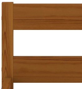 Estrutura de cama 100x200 cm madeira pinho maciço castanho mel