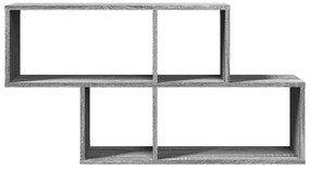 Estante parede 100x20x53 cm derivados madeira cinzento sonoma
