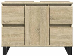 Armário p/ casa banho 80x33x60cm deriv. madeira carvalho sonoma