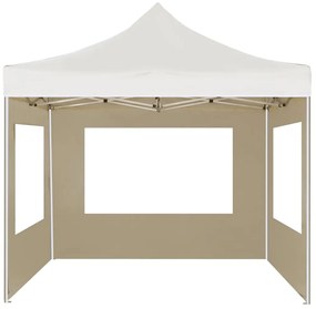 Tenda dobrável profissional com paredes alumínio 2x2 m creme