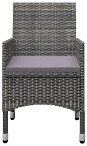 11 pcs conjunto de jantar para jardim cinzento