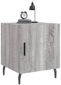 Mesa cabeceira 2pcs 40x40x50 cm madeira processada cinza sonoma