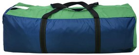 Tenda de campismo para 6 pessoas azul e verde