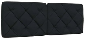 Estrutura de cama sem colchão 120x200 cm tecido preto
