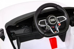 Carro elétrico para Crianças 12V Audi R8 LIFT Rodas Espuma EVA, Assento couro ecológico Branco