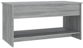 Mesa de centro 102x50x52,5 cm madeira processada sonoma cinza