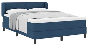 Cama Box com Colchão vidaXL Azul 140x200 cm Tecido