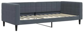 Sofá-cama c/ gavetão e gavetas 90x200 cm veludo cinzento-escuro