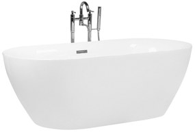 Banheira autónoma em acrílico branco 180 x 80 cm CARRERA Beliani