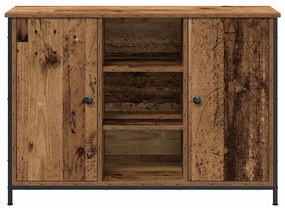 Buffet VidaXL de Madeira Antiga 100x35x70 cm em Madeira Ingeneriada e