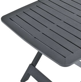 Mesa de jardim dobrável 79x72x70 cm plástico antracite