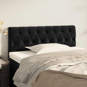 Cabeceira de cama veludo 100x7x78/88 cm preto