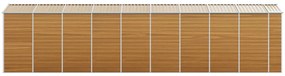Abrigo de jardim 191x810x198 cm aço galvanizado castanho-claro