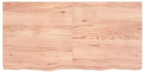 Tampo de mesa 120x60x(2-6) cm carvalho tratado castanho-claro