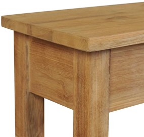 Mesa consola de teca maciça 120x30x80 cm