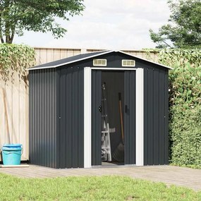 47028 vidaXL Abrigo de jardim 204x132x186 cm aço antracite