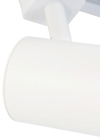 Sistema de calhas moderno branco 4 luzes monofásicas - Yade Moderno