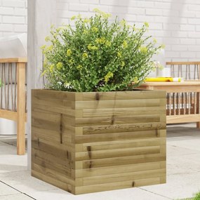 vidaXL Vaso/floreira jardim 50x50x45,5 cm madeira de pinho impregnada