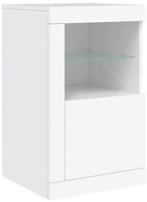 Aparador com luzes LED 163x37x67 cm branco