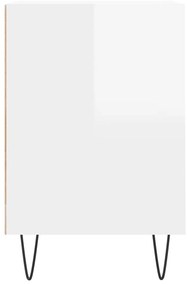 Móvel de TV 160x35x55 cm derivados de madeira branco brilhante