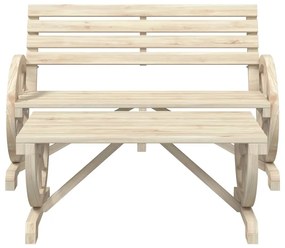 4 pcs conjunto lounge de jardim madeira de abeto maciça