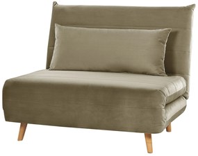 Sofá-cama em veludo verde-oliva SETTEN Beliani