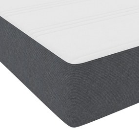 Cama Box Spring com Colchão Cinza Escuro Individual Tecido de Veludo C