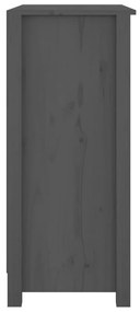 Aparador 70x35x80 cm madeira de pinho maciça cinzento