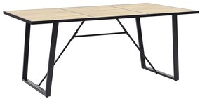 Mesa de jantar 200x100x75 cm MDF cor carvalho