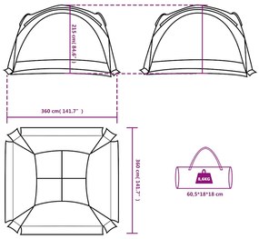 Tenda de festas impermeável azul