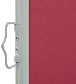 Toldo lateral retrátil para pátio 120x300 cm vermelho