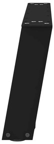 Pés para mesa de centro em formato de U, 2 peças, preto, 70x(30-31) cm