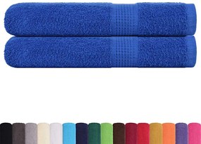 Toalhas 2 pcs 100x200 cm 360 gsm 100% algodão azul