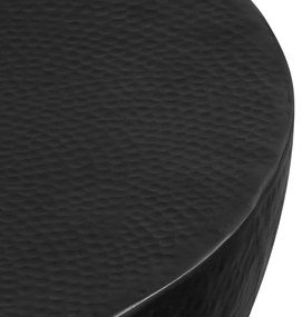 Mesa de centro em alumínio martelado 70x30 cm preto