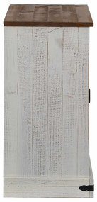 Aparador HALDEN com porta de correr 80x40x80 cm Madeira maciça