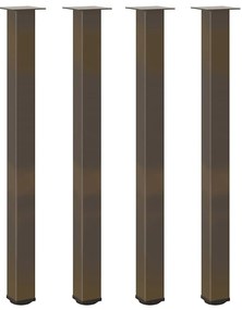 Pés para mesa de bar 4 peças aço natural 110-112 cm aço