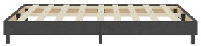 Cama boxspring 160x200 cm tecido cinzento