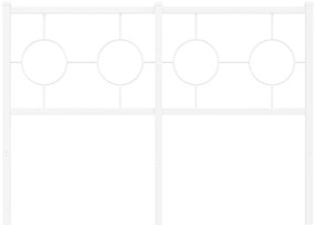 Cabeceira de cama 120 cm metal branco