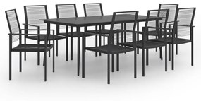 vidaXL 9 pcs conjunto de jantar para jardim